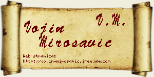 Vojin Mirosavić vizit kartica